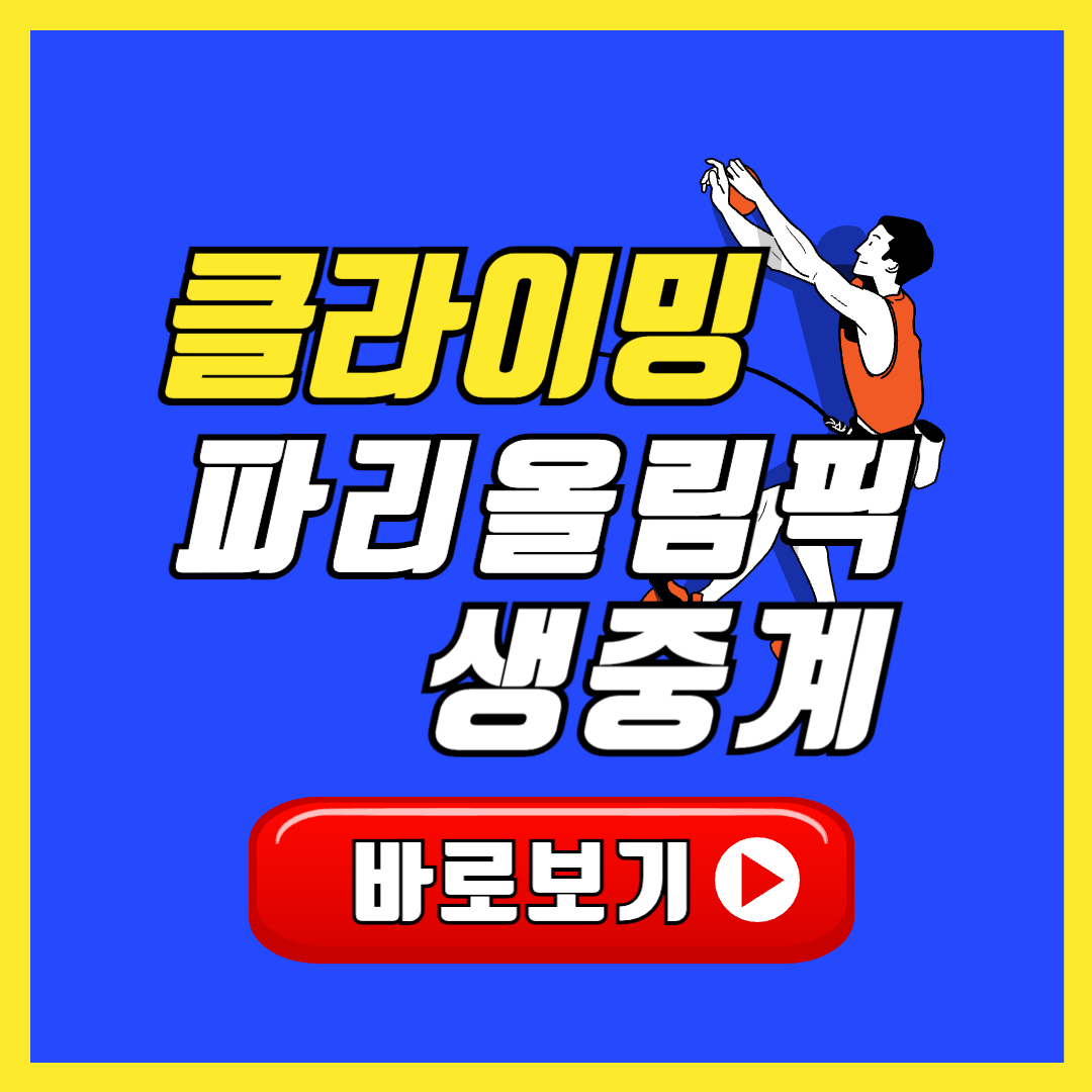 2024 파리올림픽 클라이밍 생중계